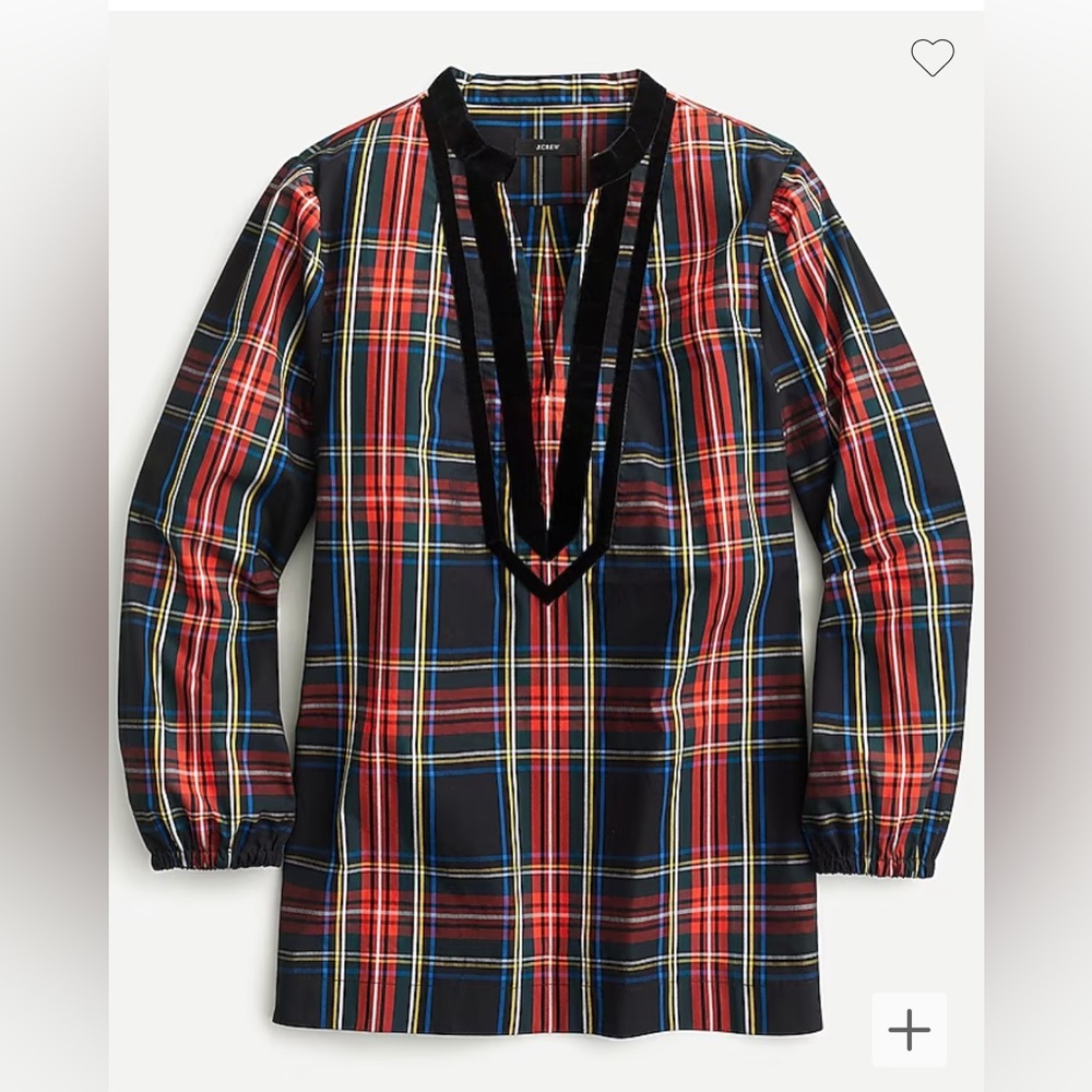 J. Crew Stewart Tartan Tunic size M